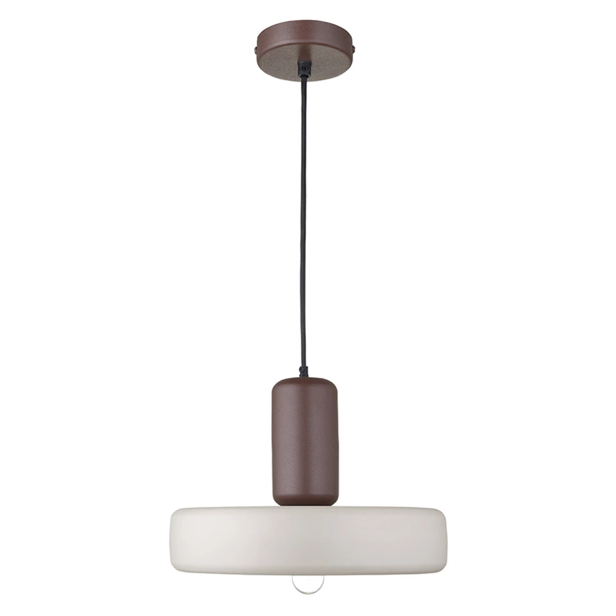 Светильник подвесной Bergenson Bjorn Juko 42х31 см, вишнево-бежевый