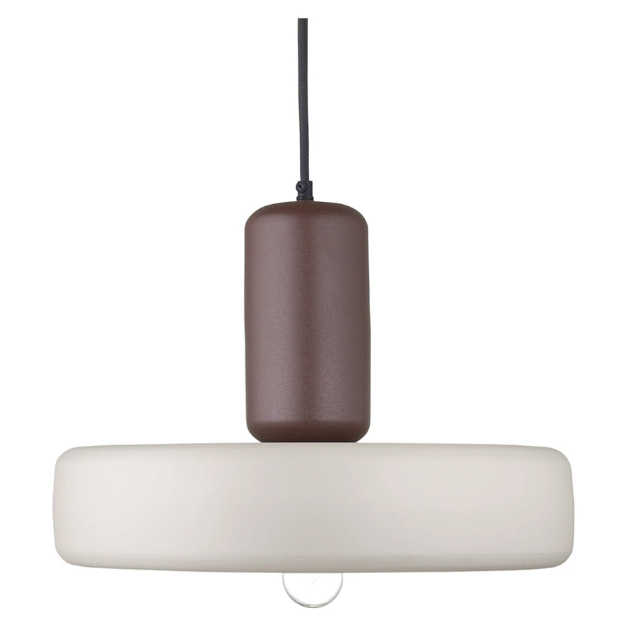 Светильник подвесной Bergenson Bjorn Juko 42х31 см, вишнево-бежевый