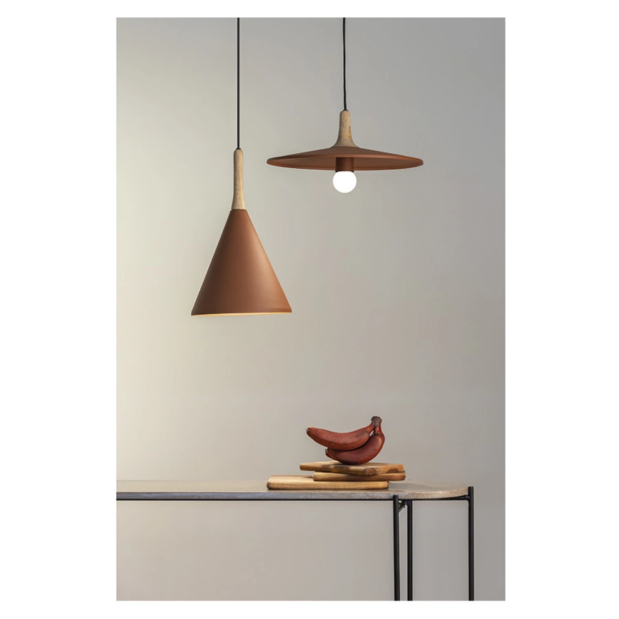 Светильник подвесной Bergenson Bjorn Mango Kart 25х42 см, коричневый