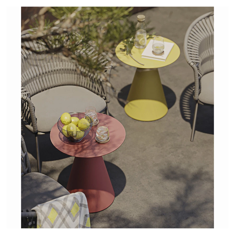 Столик кофейный Bergenson Bjorn Marius 50 см, желтый, алюминий