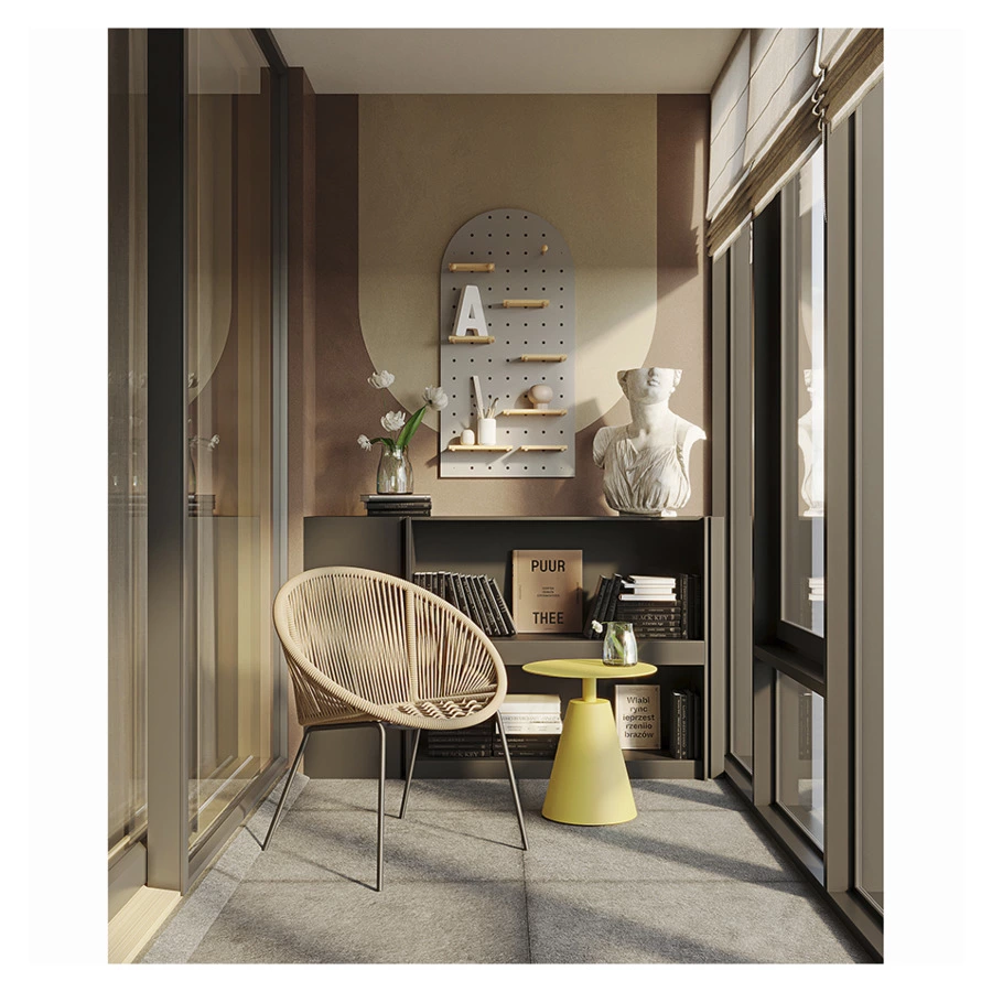 Столик кофейный Bergenson Bjorn Marius 50 см, желтый, алюминий