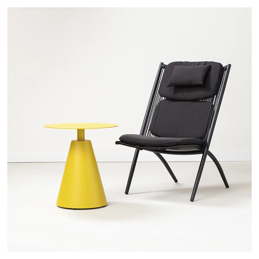 Столик кофейный Bergenson Bjorn Marius 50 см, желтый, алюминий