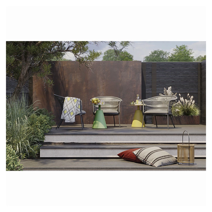 Столик кофейный Bergenson Bjorn Marius 50 см, желтый, алюминий