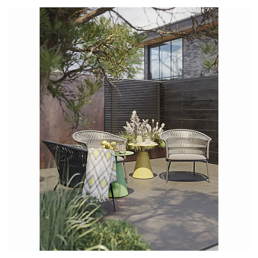 Столик кофейный Bergenson Bjorn Marius 50 см, желтый, алюминий