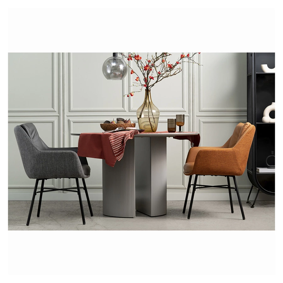 Стул Bergenson Bjorn Allar, экокожа, рогожка, серый, полиэстер