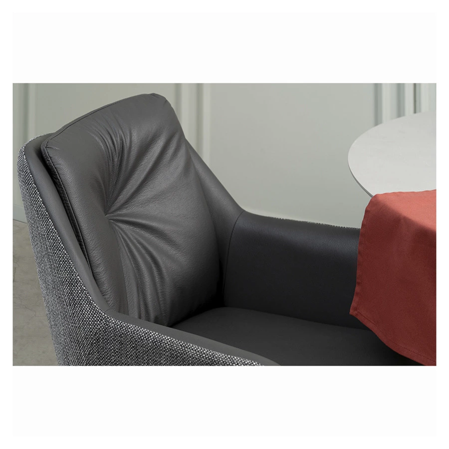 Стул Bergenson Bjorn Allar, экокожа, рогожка, серый, полиэстер