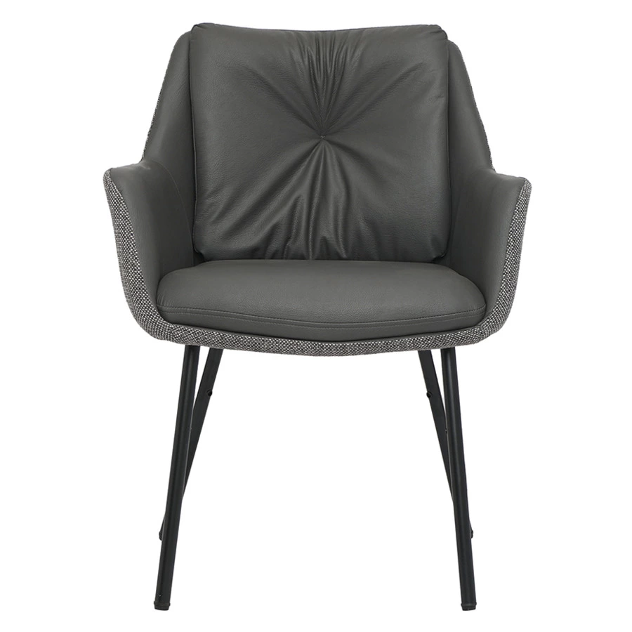 Стул Bergenson Bjorn Allar, экокожа, рогожка, серый, полиэстер