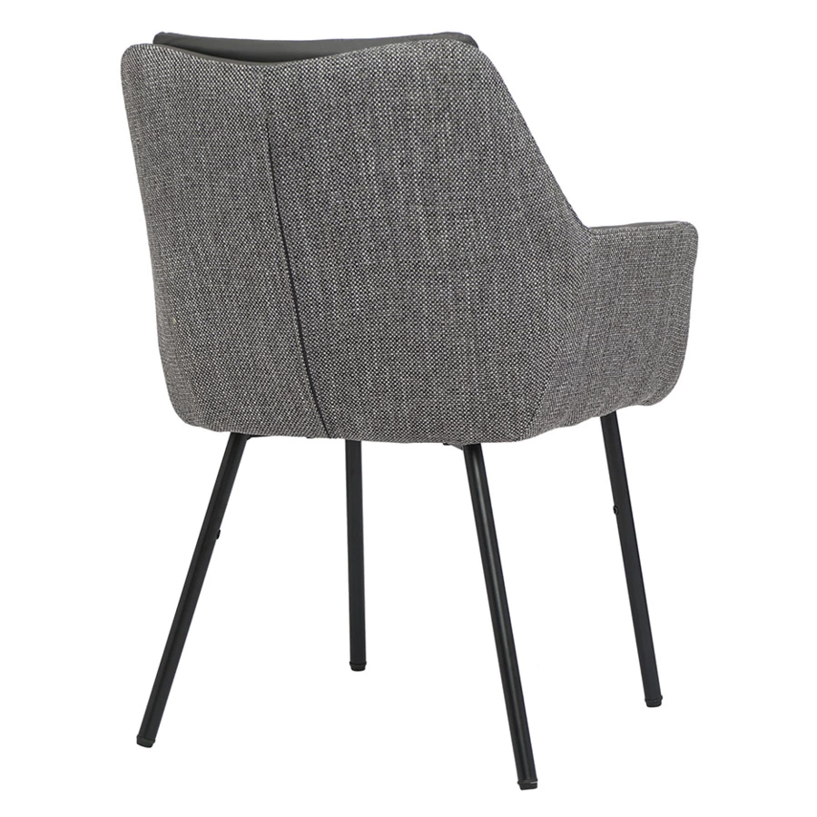 Стул Bergenson Bjorn Allar, экокожа, рогожка, серый, полиэстер