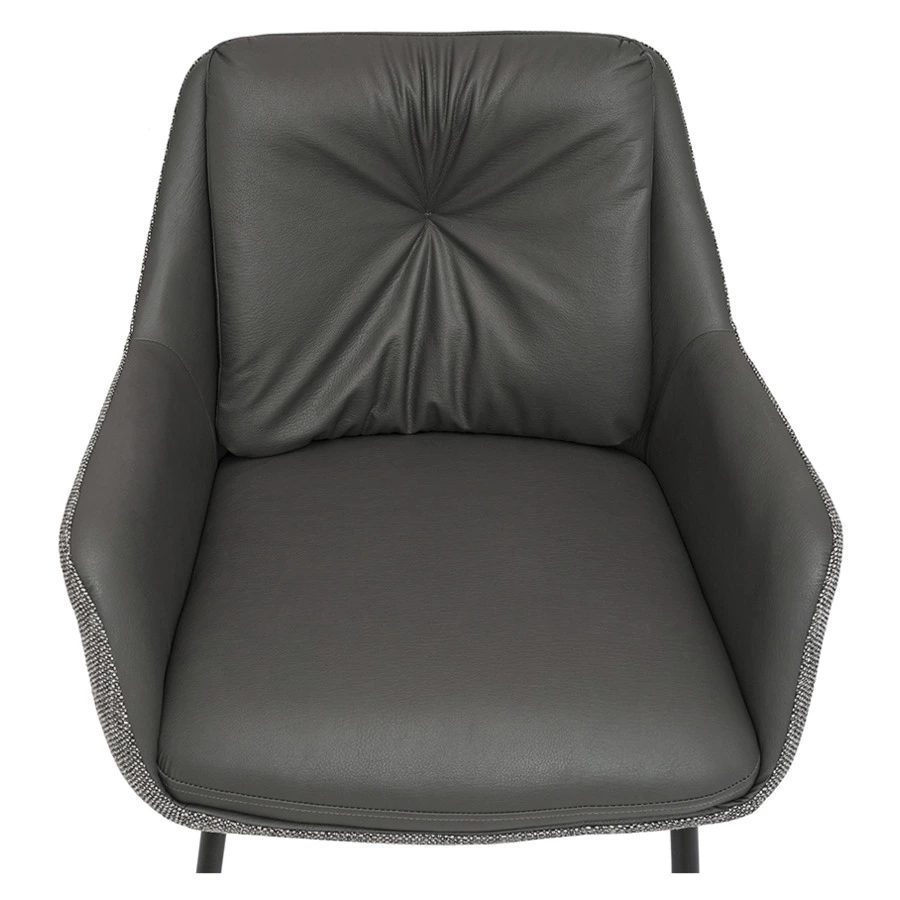 Стул Bergenson Bjorn Allar, экокожа, рогожка, серый, полиэстер