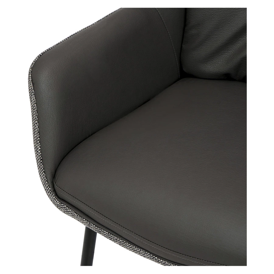 Стул Bergenson Bjorn Allar, экокожа, рогожка, серый, полиэстер