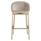 Стул барный Bergenson Bjorn Coral, велюр, серо-бежевый