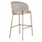 Стул барный Bergenson Bjorn Coral, велюр, серо-бежевый