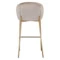 Стул барный Bergenson Bjorn Coral, велюр, серо-бежевый