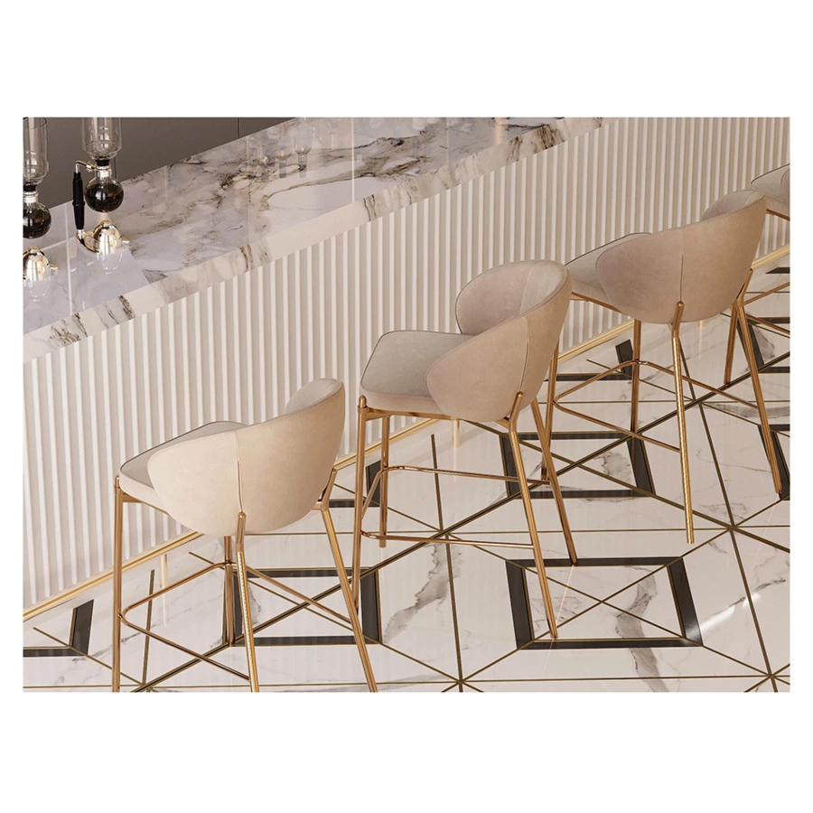 Стул полубарный Bergenson Bjorn Coral, велюр, серо-бежевый