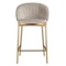 Стул полубарный Bergenson Bjorn Coral, велюр, серо-бежевый
