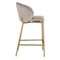 Стул полубарный Bergenson Bjorn Coral, велюр, серо-бежевый
