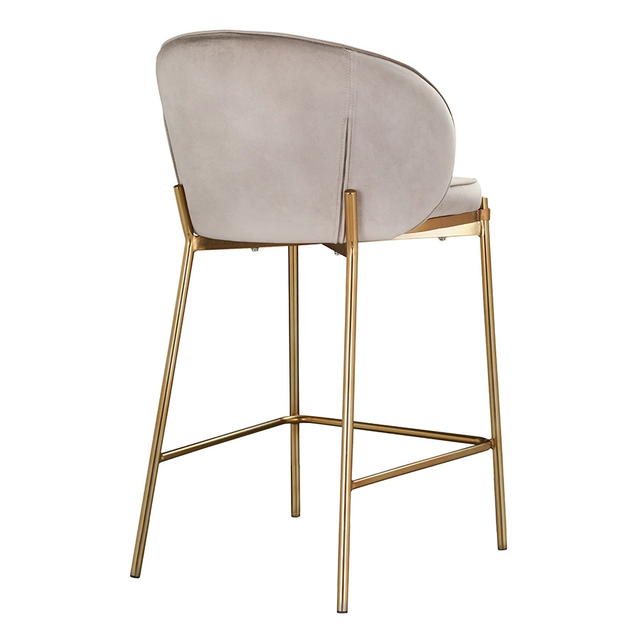 Стул полубарный Bergenson Bjorn Coral, велюр, серо-бежевый
