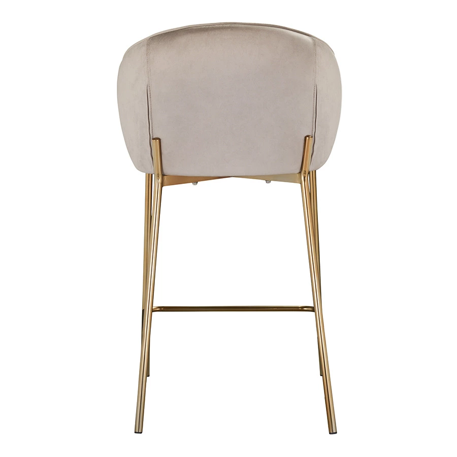 Стул полубарный Bergenson Bjorn Coral, велюр, серо-бежевый