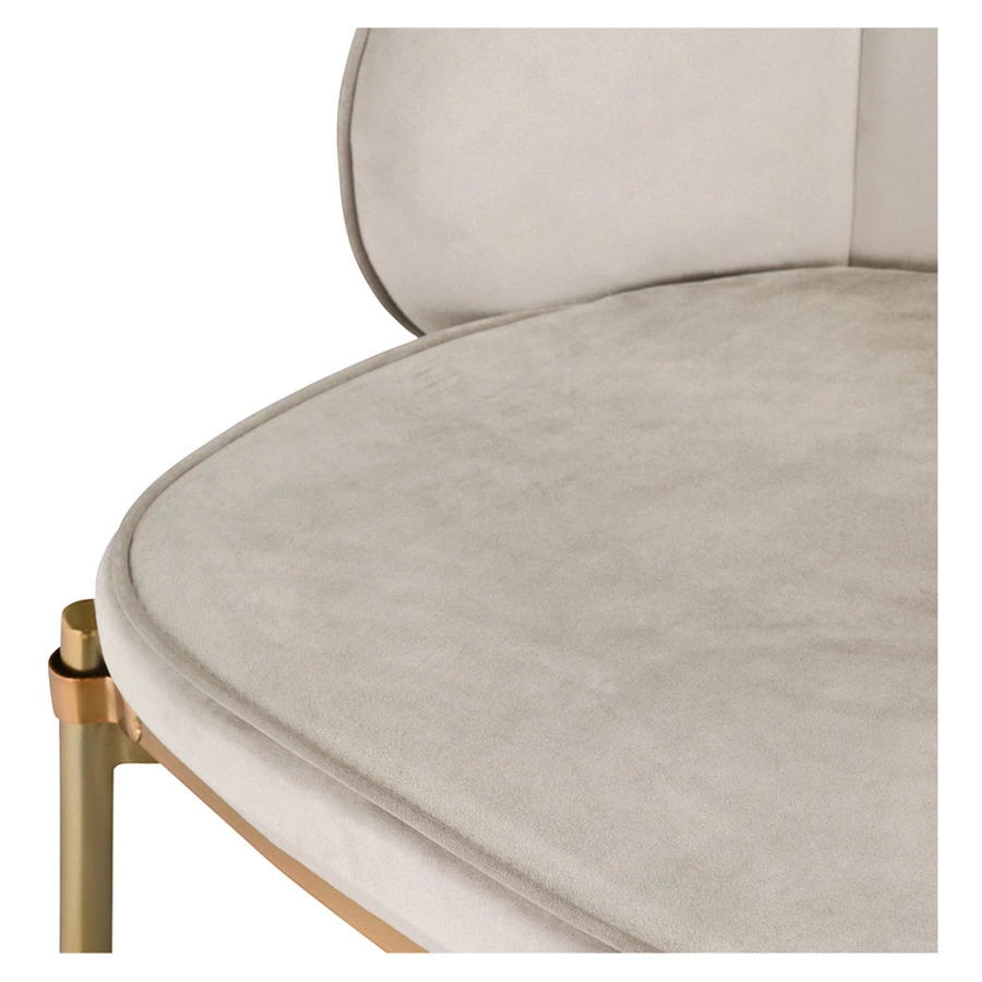 Стул полубарный Bergenson Bjorn Coral, велюр, серо-бежевый