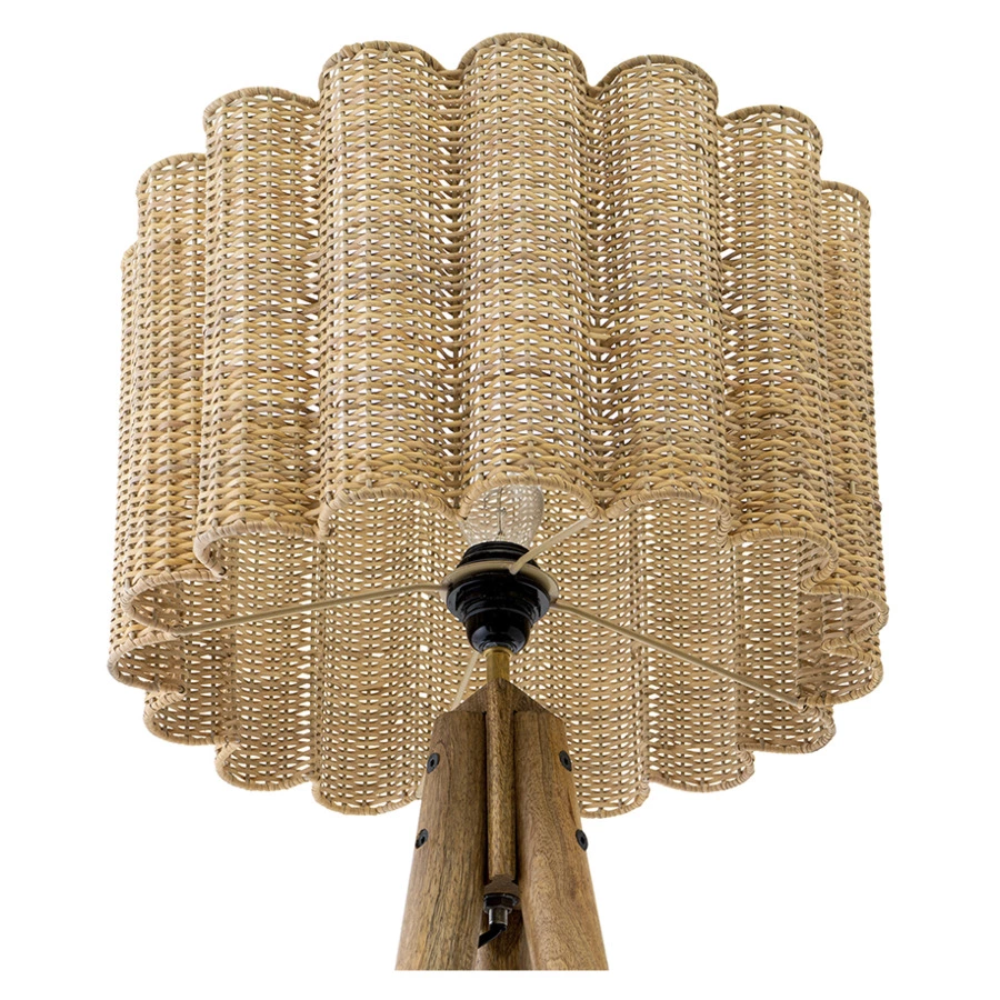 Торшер Bergenson Bjorn Lia 156 см, бежевый, дерево манго