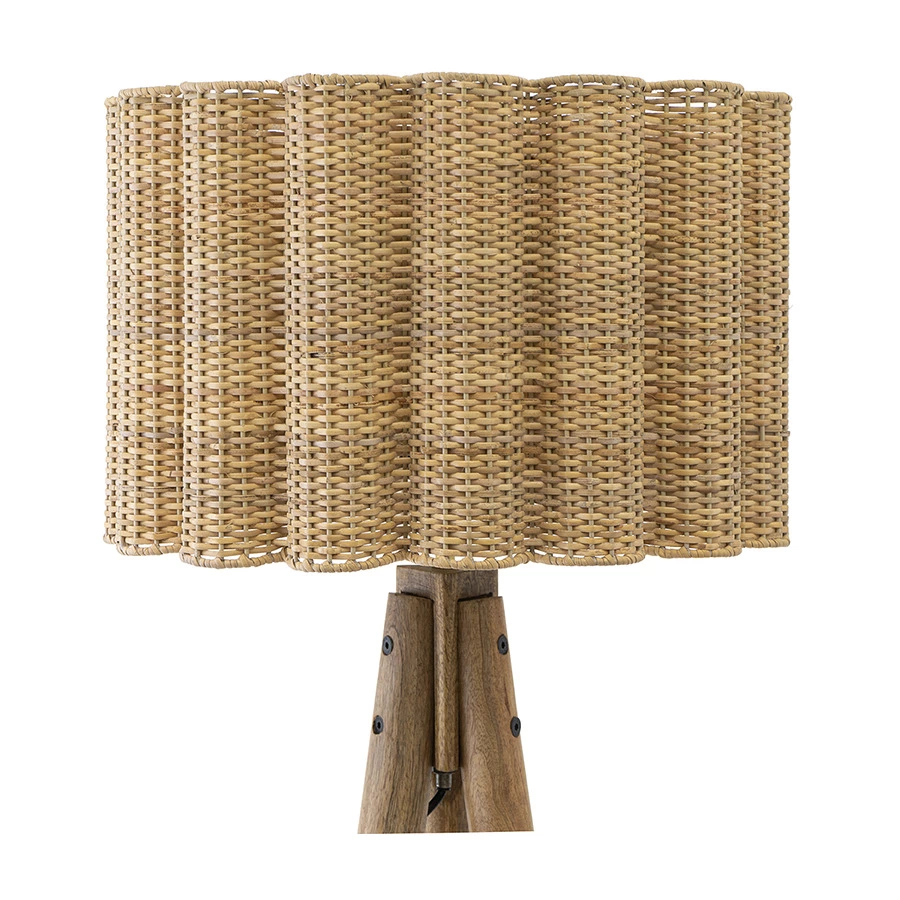 Торшер Bergenson Bjorn Lia 156 см, бежевый, дерево манго