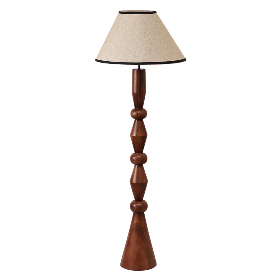 Торшер Bergenson Bjorn Torhill 150 см, бежевый, дерево манго
