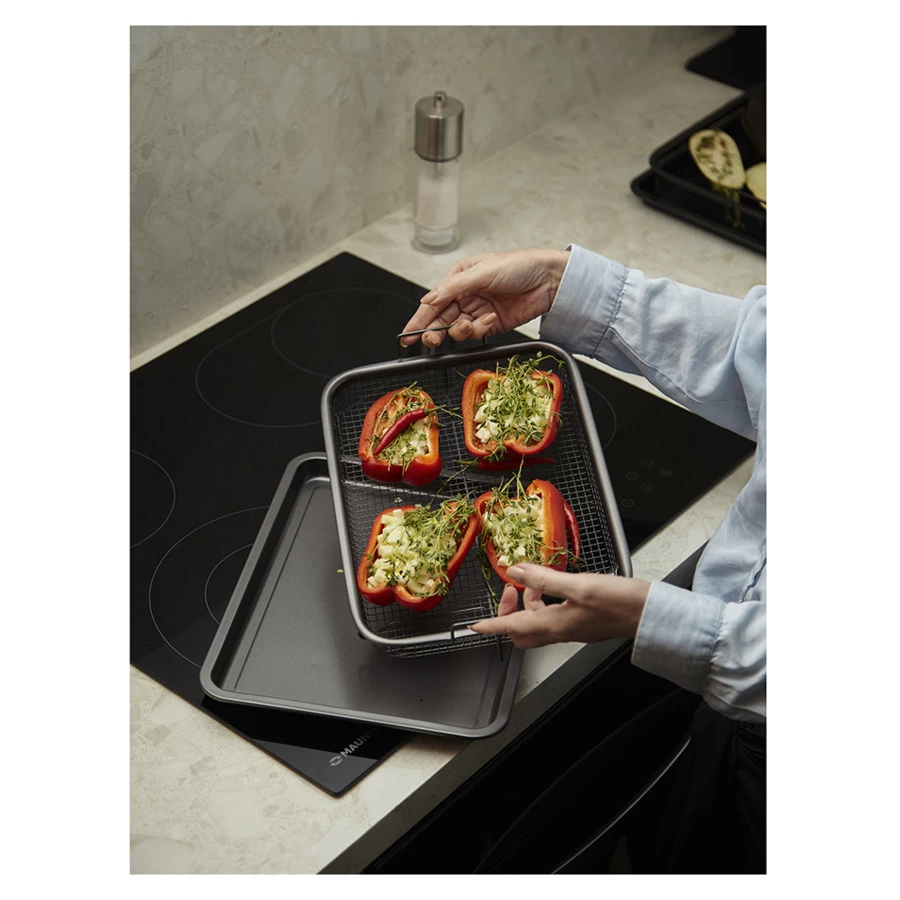 Противень для запекания с решеткой-гриль Liberty Jones Roast Masters 25х33 см, черный, сталь