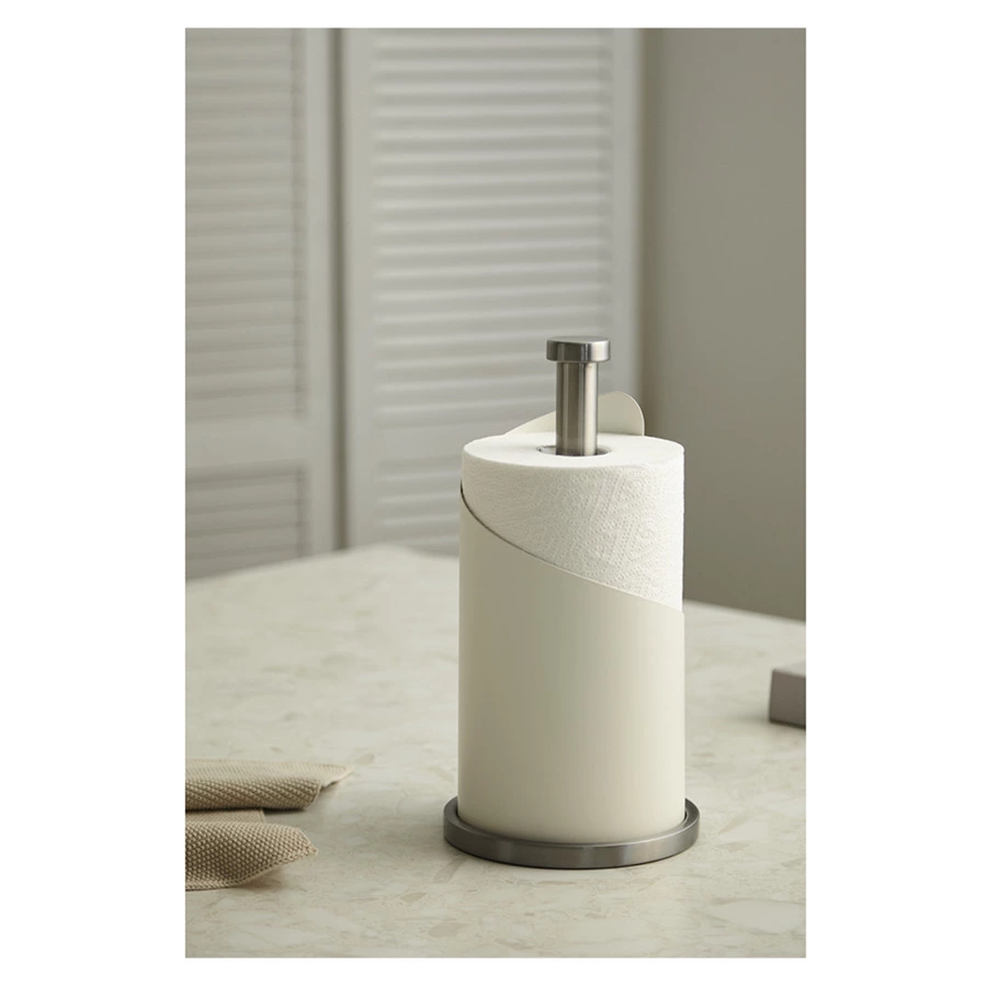 Держатель для бумажных полотенец Smart Solutions Riks, молочный, сталь