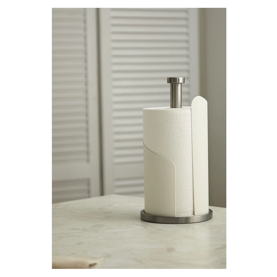 Держатель для бумажных полотенец Smart Solutions Riks, молочный, сталь