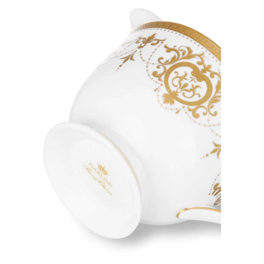 Молочник Narumi Золотая тиара 200 мл, фарфор костяной