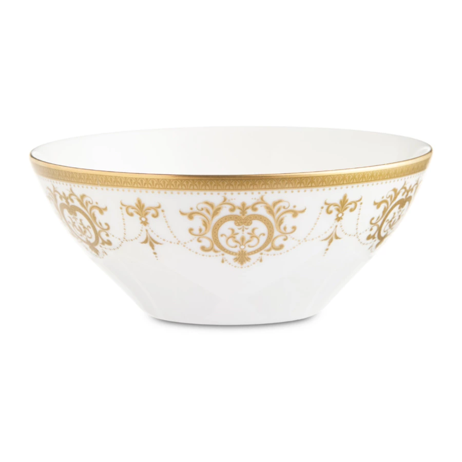 Салатник индивидуальный Narumi Золотая тиара 13 см, фарфор костяной