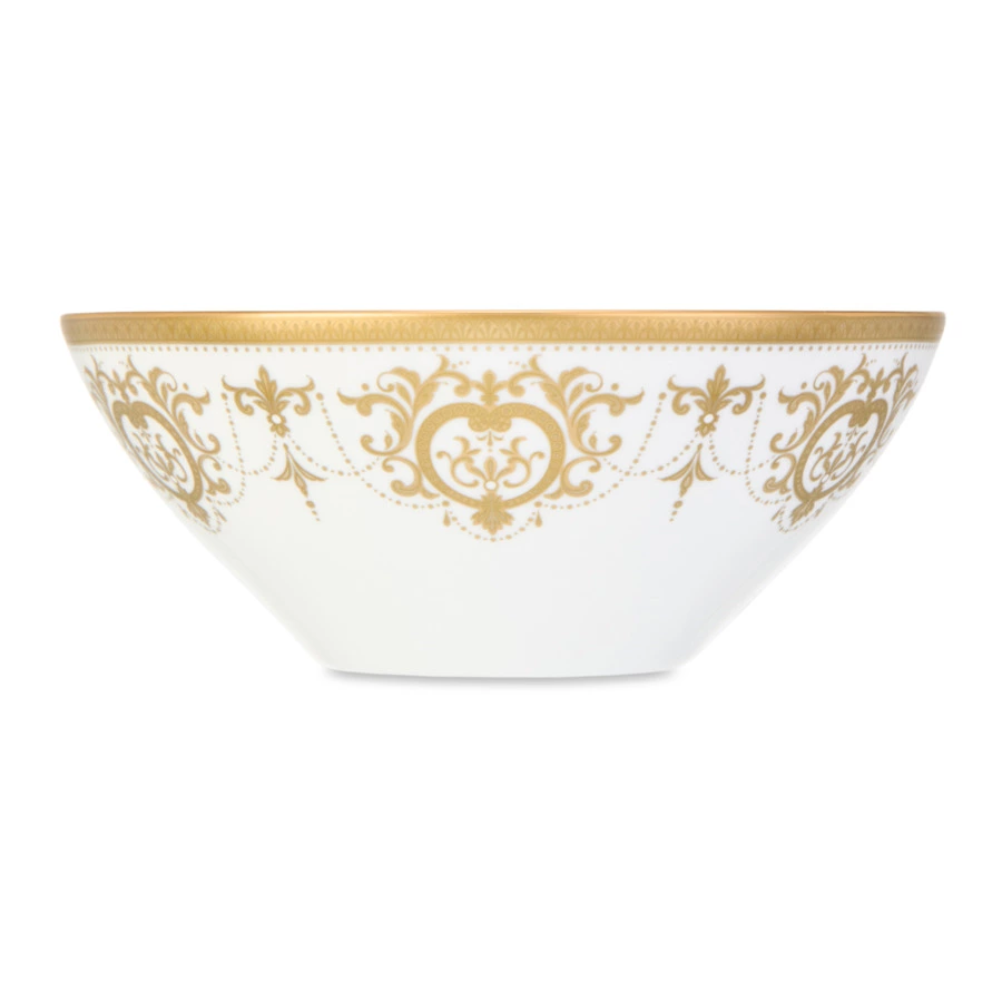 Салатник индивидуальный Narumi Золотая тиара 14 см, фарфор костяной