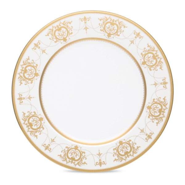 Тарелка обеденная Narumi Золотая тиара 27 см, фарфор костяной