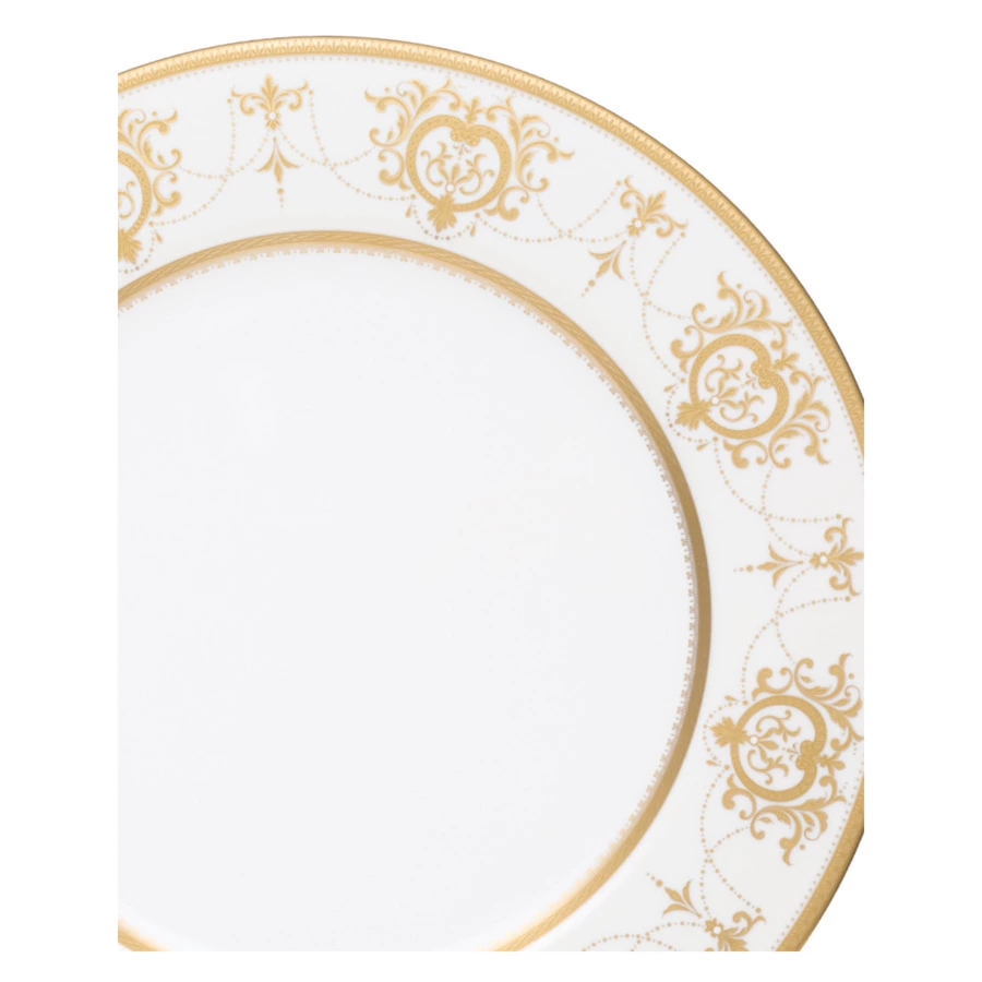 Тарелка обеденная Narumi Золотая тиара 27 см, фарфор костяной