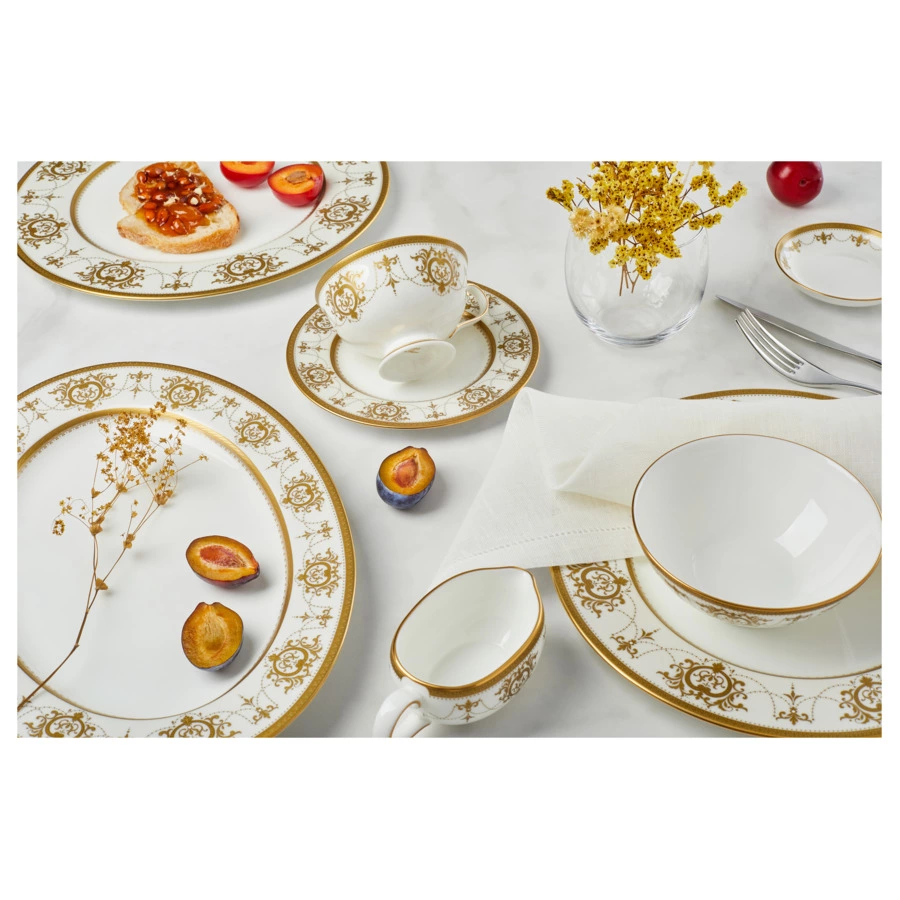 Чайник заварочный Narumi Золотая тиара 0,94 л, фарфор костяной