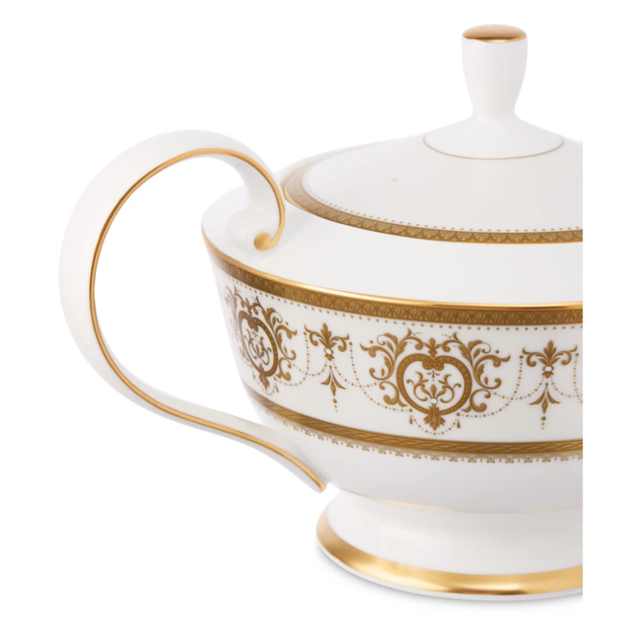 Чайник заварочный Narumi Золотая тиара 0,94 л, фарфор костяной