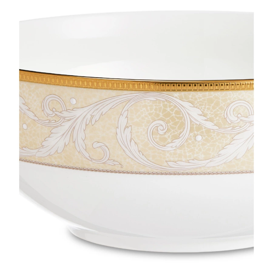 Салатник большой Narumi Золотой ноктюрн 22 см, фарфор костяной