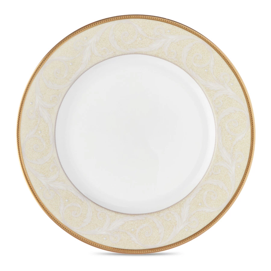 Тарелка закусочная Narumi Золотой ноктюрн 23 см, фарфор костяной