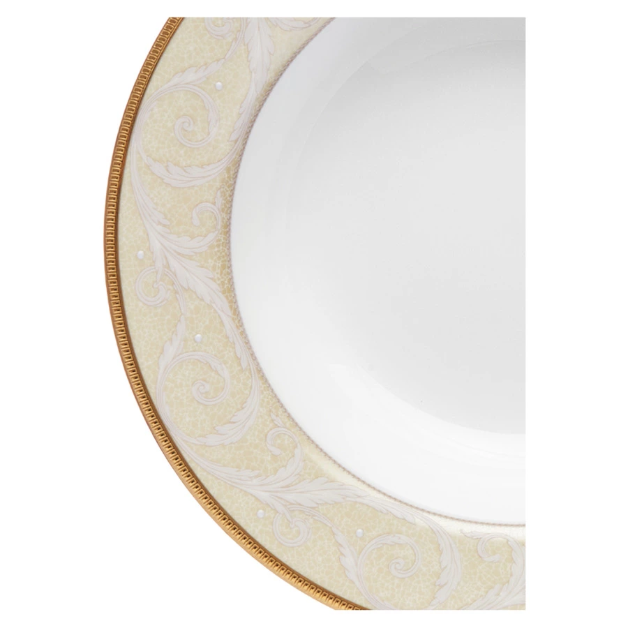 Тарелка суповая Narumi Золотой ноктюрн 23 см, фарфор костяной