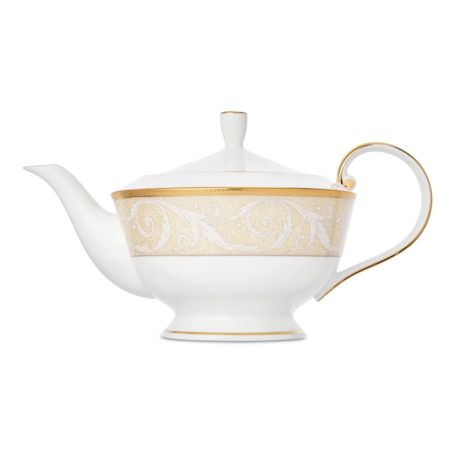 Чайник Narumi Золотой ноктюрн 940 мл, фарфор костяной