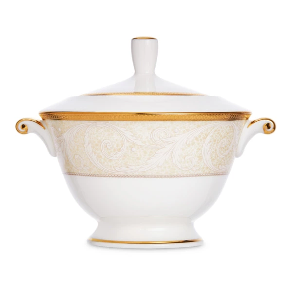 Сахарница Narumi Золотой ноктюрн 300 мл, фарфор костяной