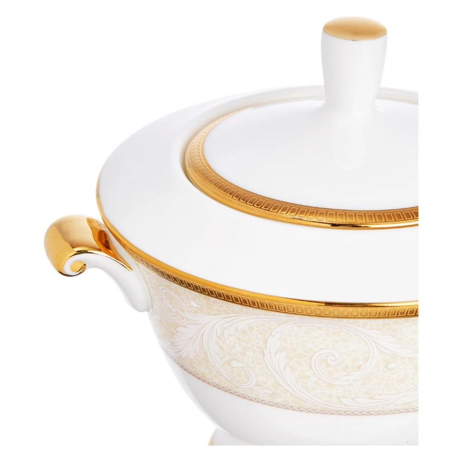 Сахарница Narumi Золотой ноктюрн 300 мл, фарфор костяной