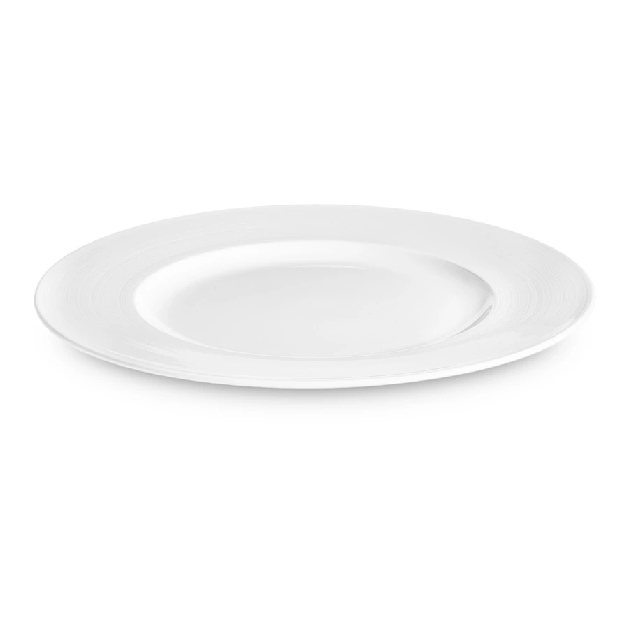 Блюдо круглое Narumi Терраса, рельеф 30 см, фарфор костяной, матовое, белое, блестящее