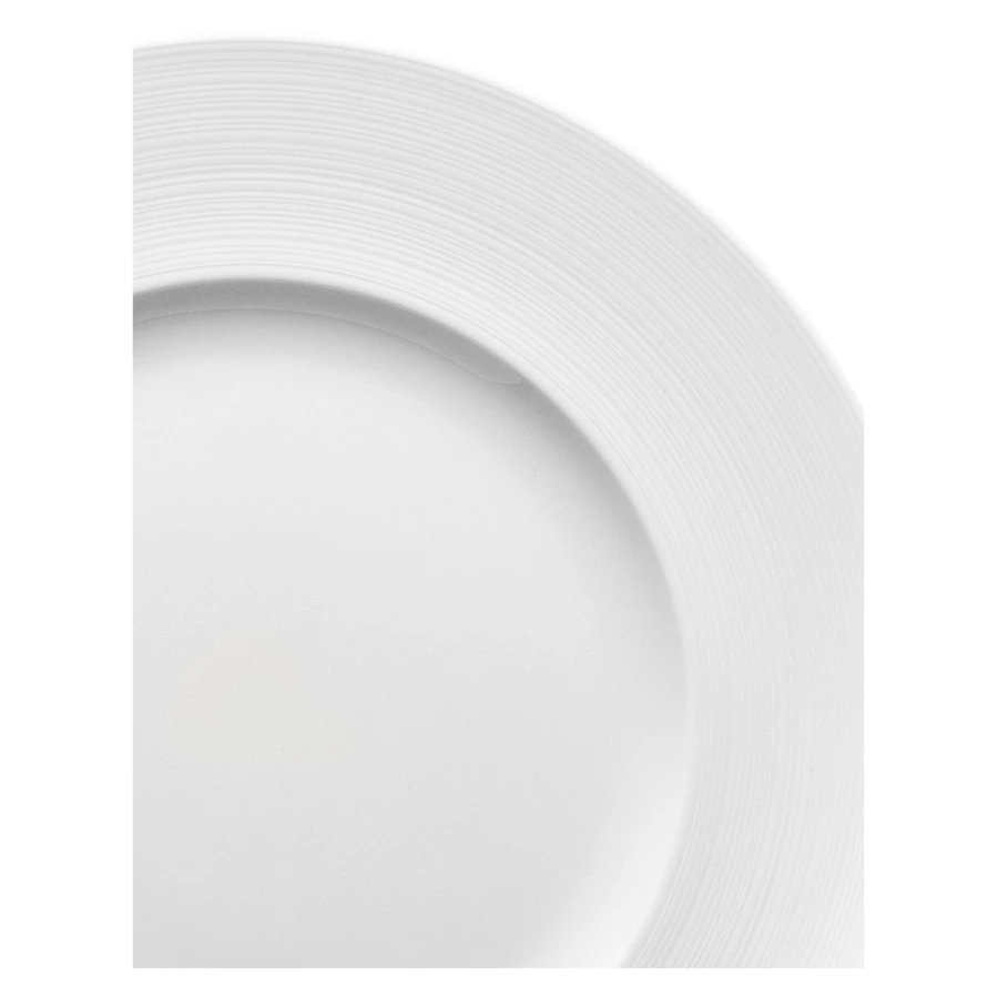 Блюдо круглое Narumi Терраса, рельеф 30 см, фарфор костяной, матовое, белое, блестящее