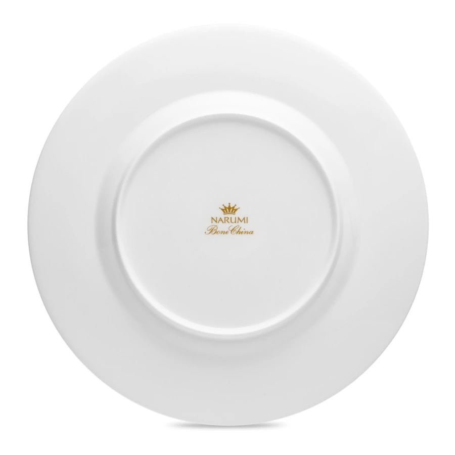Тарелка обеденная Narumi Терраса, рельеф 27 см, фарфор костяной, матовая, белая, блестящая