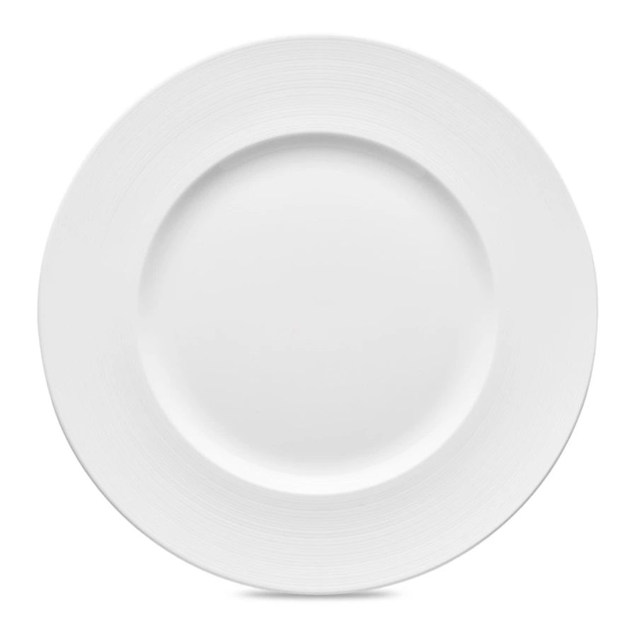 Тарелка закусочная Narumi Терраса, рельеф 21 см, фарфор костяной, матовая, белая, блестящая