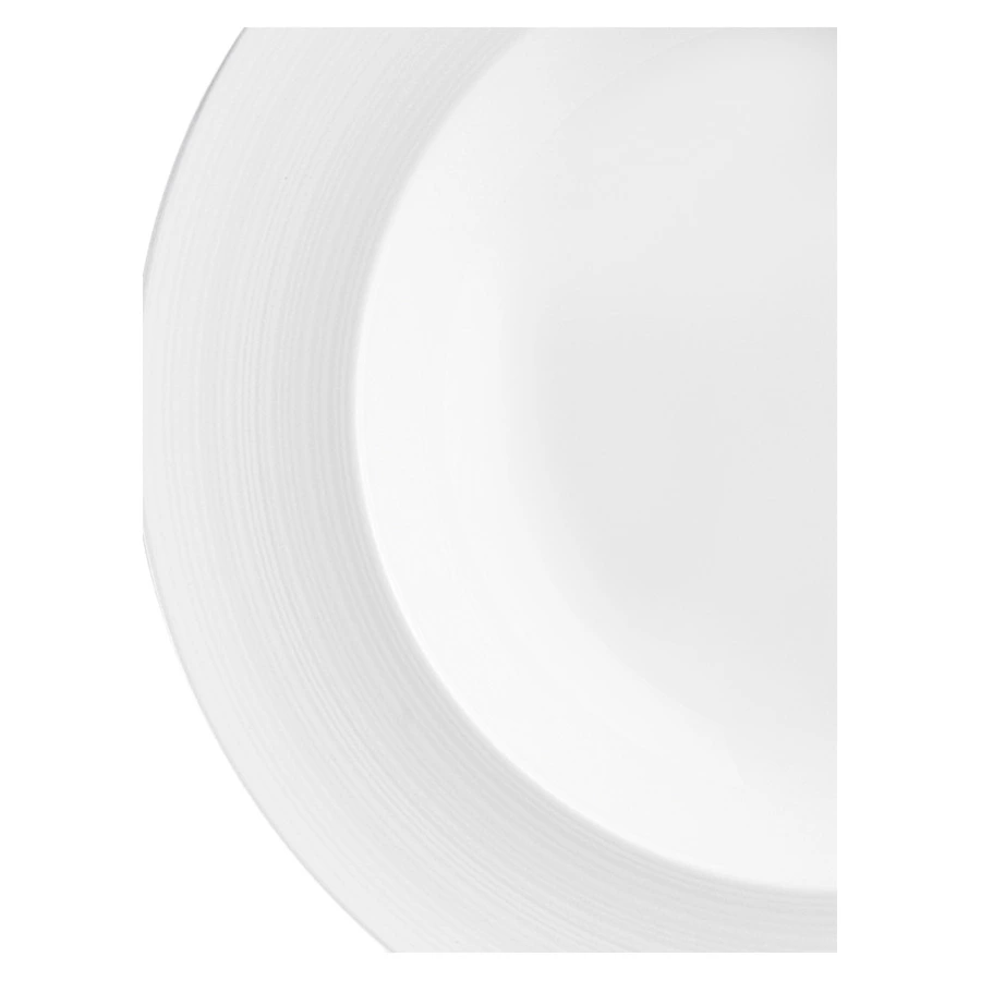 Тарелка суповая Narumi Терраса, рельеф 24 см, фарфор костяной, матовая, белая, блестящая