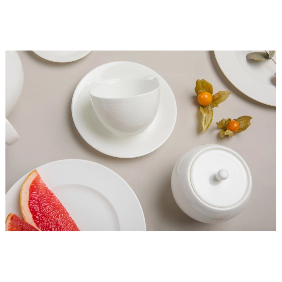 Сахарница Narumi Терраса, рельеф 430 мл, фарфор костяной