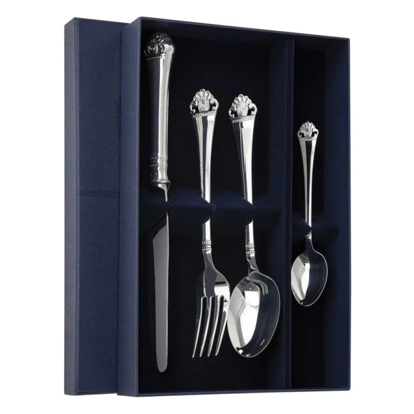 Набор столовых приборов в футляре АргентА Classic Эгоист Афина 236,02 г, серебро 925