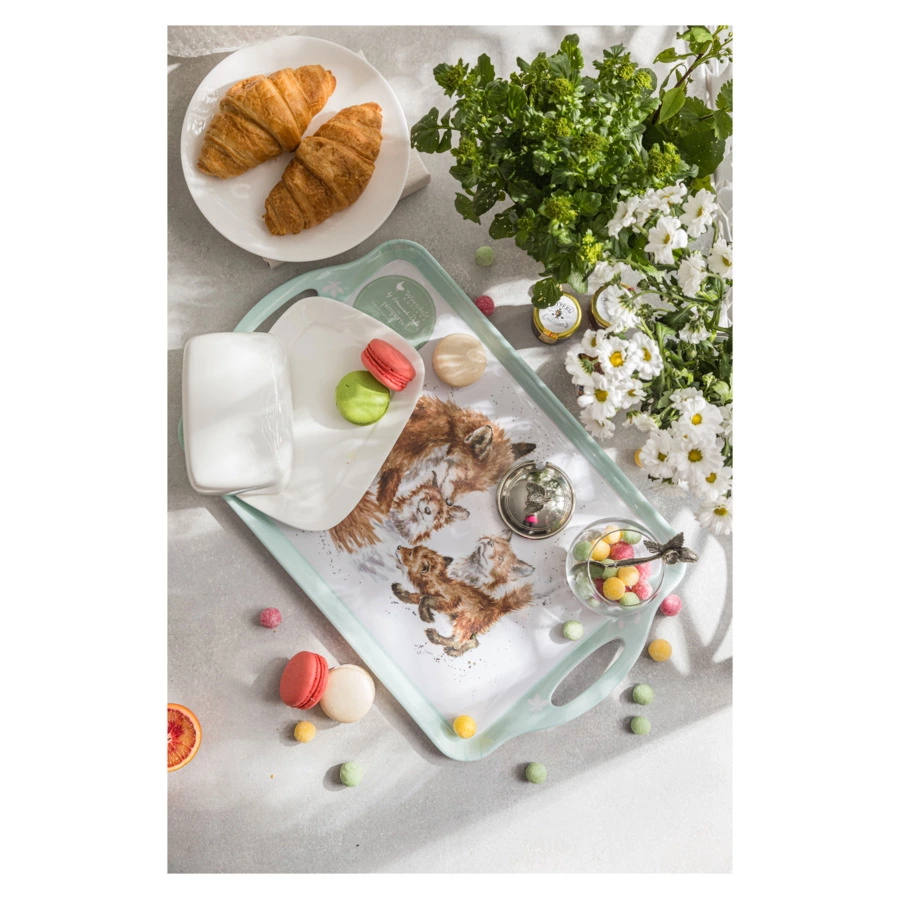 Поднос прямоугольный с ручками Pimpernel Забавная фауна Лиса 48х29,5 см